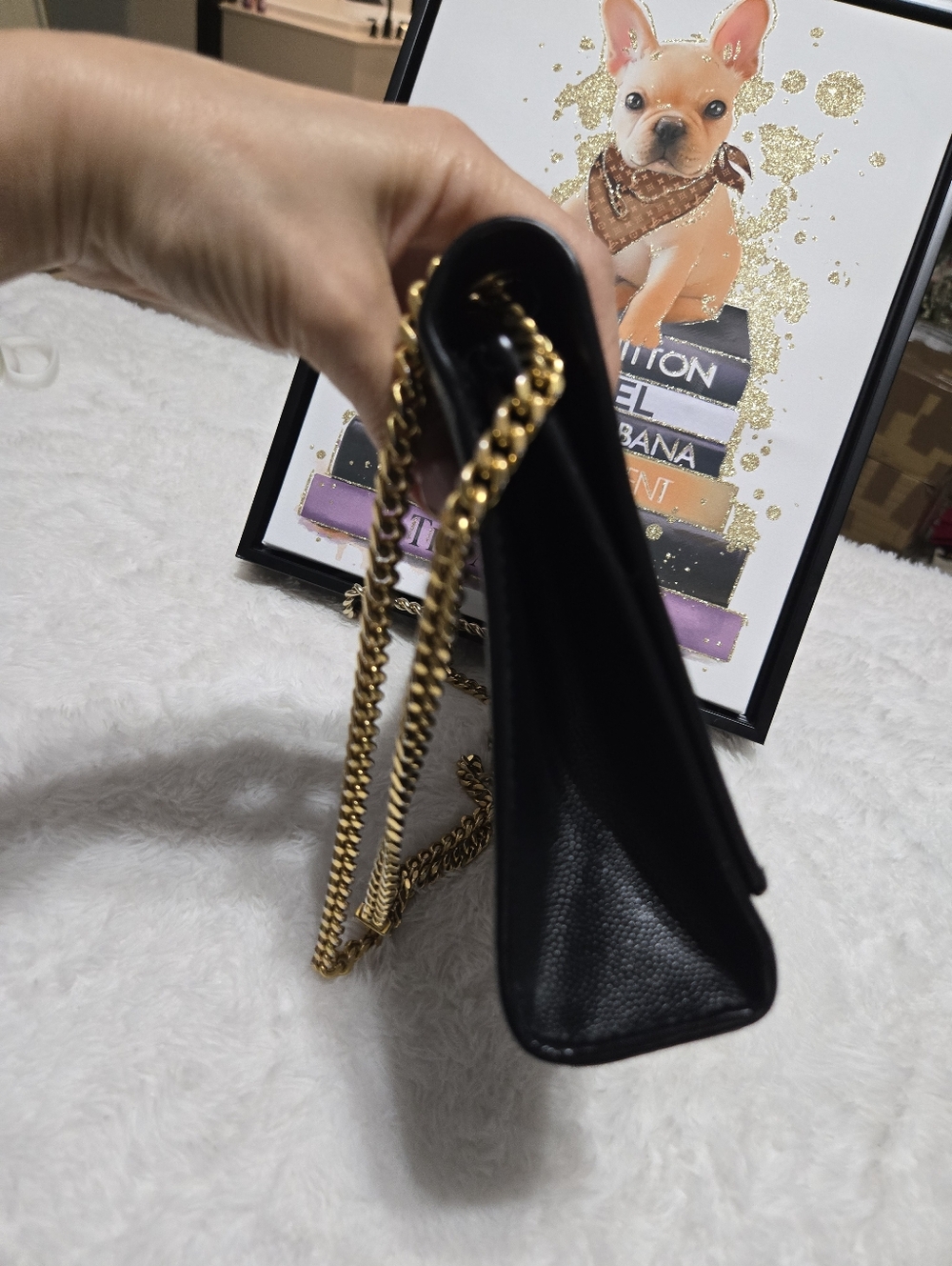 🔥 Saint Laurent Kate Medium Tassel YSL Wallet on Chain Grained Leather EUC 🔥 - Picture 5 of 12
